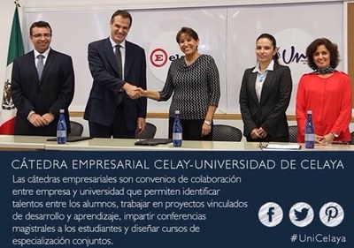 Celay firma convenio de Cátedras con la Universidad de Celaya